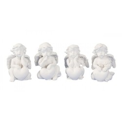 Angel sitting with heart 5,5 cm