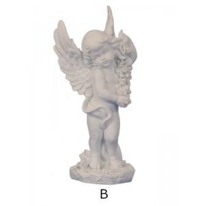 Angel standing with roses 28 cm