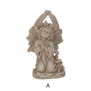 Angel on knees with wings 24 cm