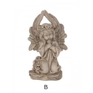 Angel on knees with wings 24 cm