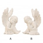 Angel sitting with glass ball 18.5 cm