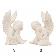 Angel sitting with glass ball 18.5 cm Angel sitting with glass ball 18.5 cm