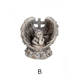 Angel with wings and cross 9,5 cm