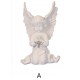 Angel praying kneeling with cross 17.5 cm