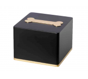 Pet Cremation Urn Gold & Black with bone 1,7 L (105 cubic inch)