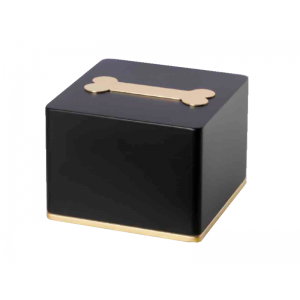 Pet Cremation Urn Gold & Black with bone 1,7 L (105 cubic inch)