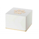 Pet Cremation Urn Gold & White with paw 1,7 L (105 cubic inch)