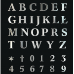Letters Romano Inox F4
