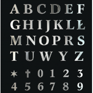 Letters Romano Inox F4
