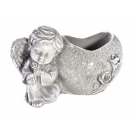 Flower pot heart with angel 14 cm height Flower pot heart with angel 14 cm height