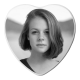 Porcelain Ceramic Photo Heart Black & White Porcelain Ceramic Photo Heart Black & White