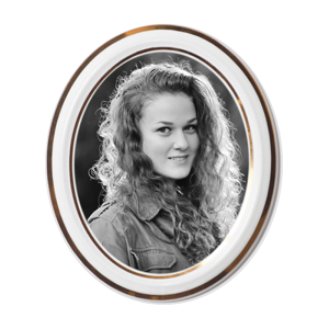 Porcelain Ceramic Photo Boemia Black & White Porcelain Ceramic Photo Boemia Black & White