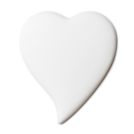 Porcelain Ceramic Photo Heart 2 Black & White 
