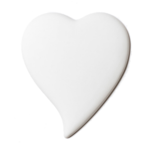 Porcelain Ceramic Photo Heart 2 Black & White