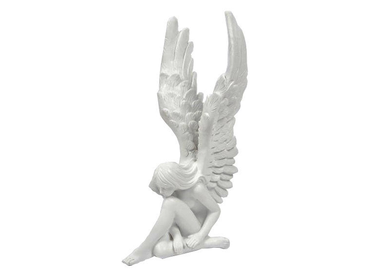 Angel sitting with wings 37.5 cm height - 