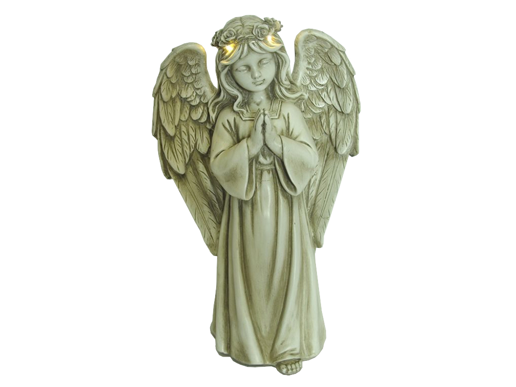 Angel standing with LED lighting 40.5 cm height