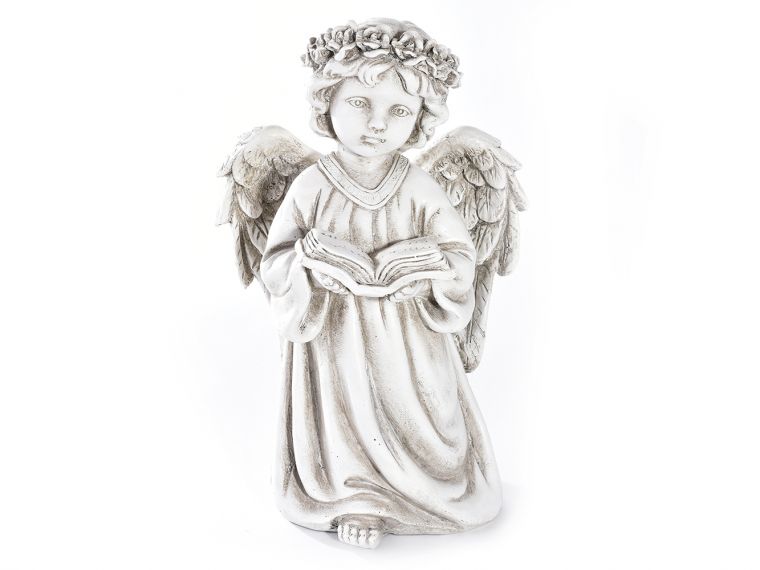 Angel standing with book 26 cm height
